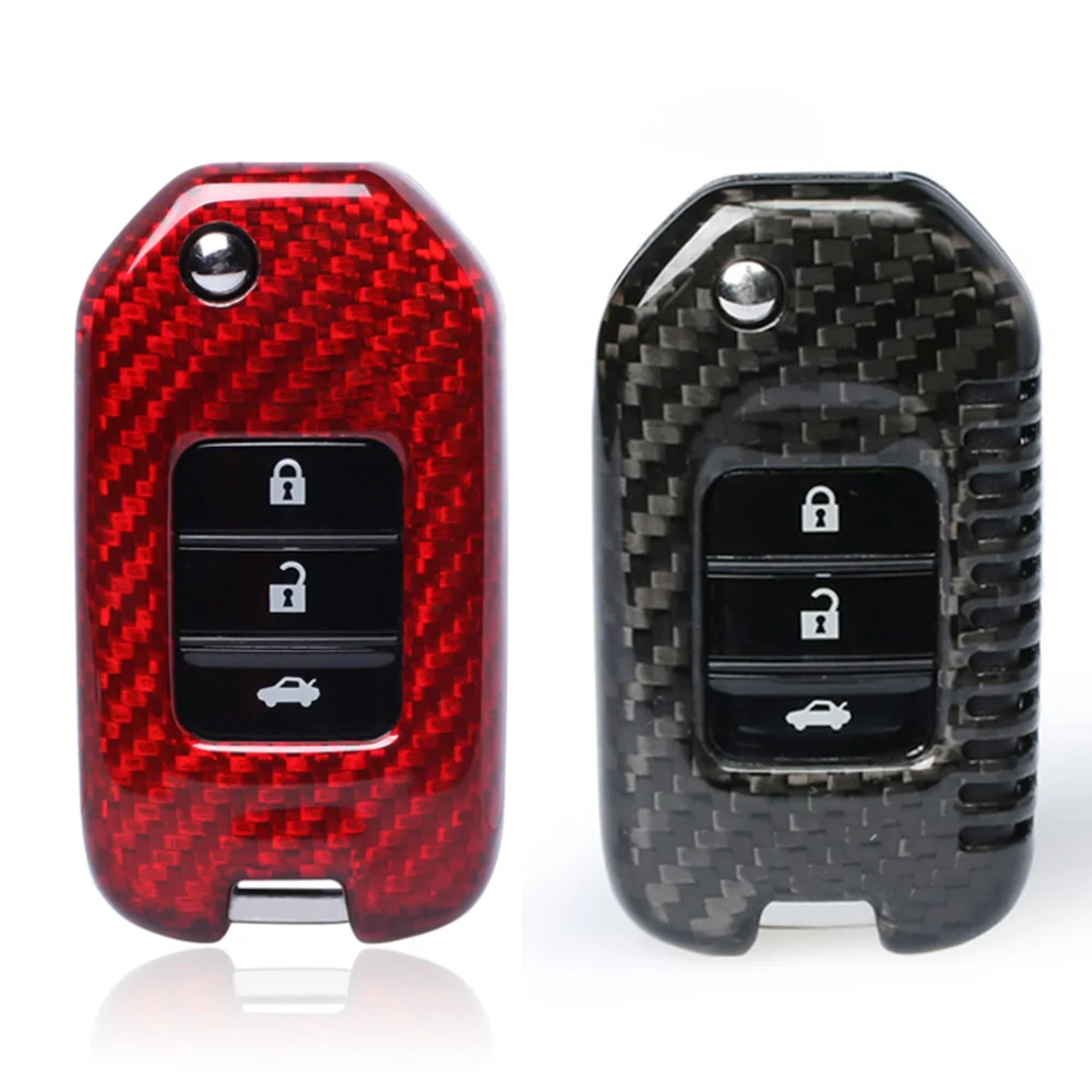 Чехол для ключа из углеродного волокна DEE чехол с дистанционным управлением Honda