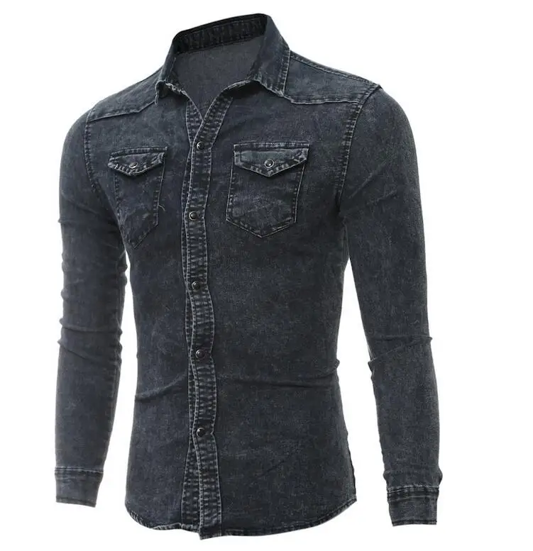 Новый Для мужчин рубашка брендовая мужская с длинными рукавами Повседневное