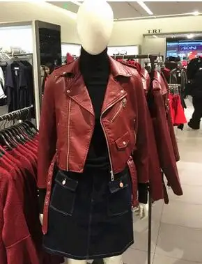 2018 Новая мода осень зима женские брендовые Куртки из искусственной мягкой кожи Pu