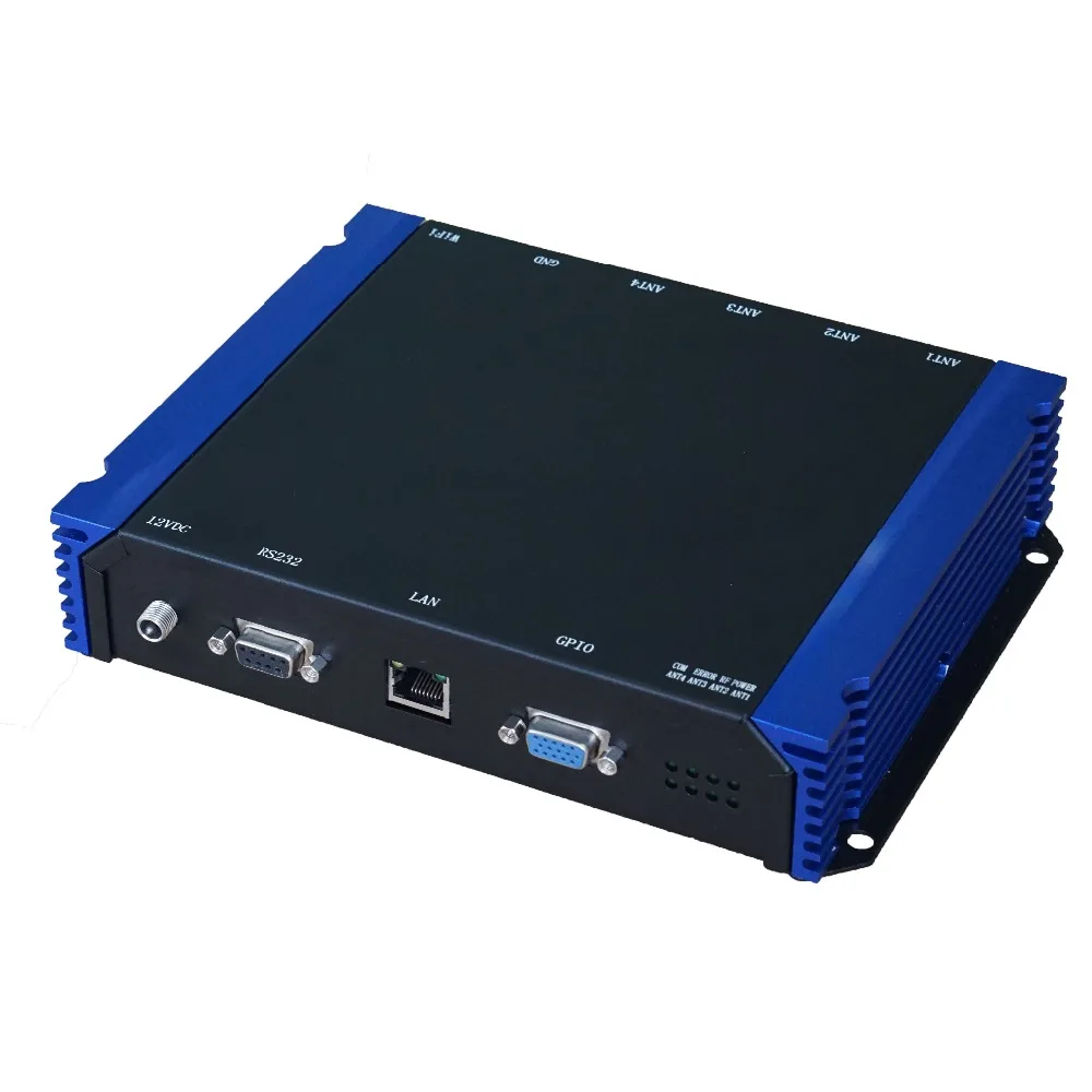 RS232/WG26/RS485/RJ45 интерфейсы дальнего радиуса действия 4 порта Rfid UHF считыватель |