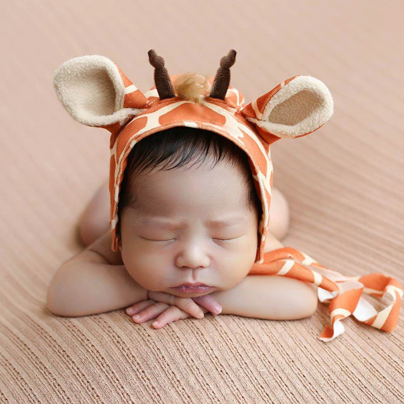 Newborn Puppy Dog Bonnet Handmade Knitted Baby boy Doggy hat Photography props Teddy Bear bonnet | Детская одежда и обувь