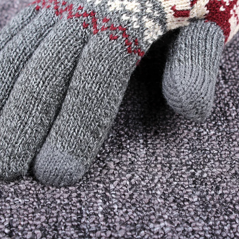 Realby Зимние перчатки Для мужчин полный палец руки теплые Сенсорный экран Ганц