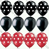 ladybug black red white spot latex balloons polka dot wave point globos mickey minnie birthday party decor supplies 12pcslot