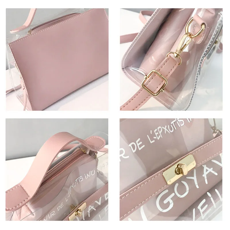 Сумки для женщин 2019 Sac прозрачный кошелек композитная сумка модная Наплечная