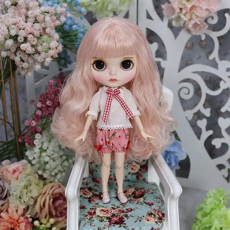 Complete set of doll Кукла Blyth, 1/6, шарнирное тело, новинка, ручная роспись, матовое лицо, белая кожа, костюм куклы 30 см, DIY BJD, SD игрушки, подарок с ручной группой AB - Цвет: Complete set of doll