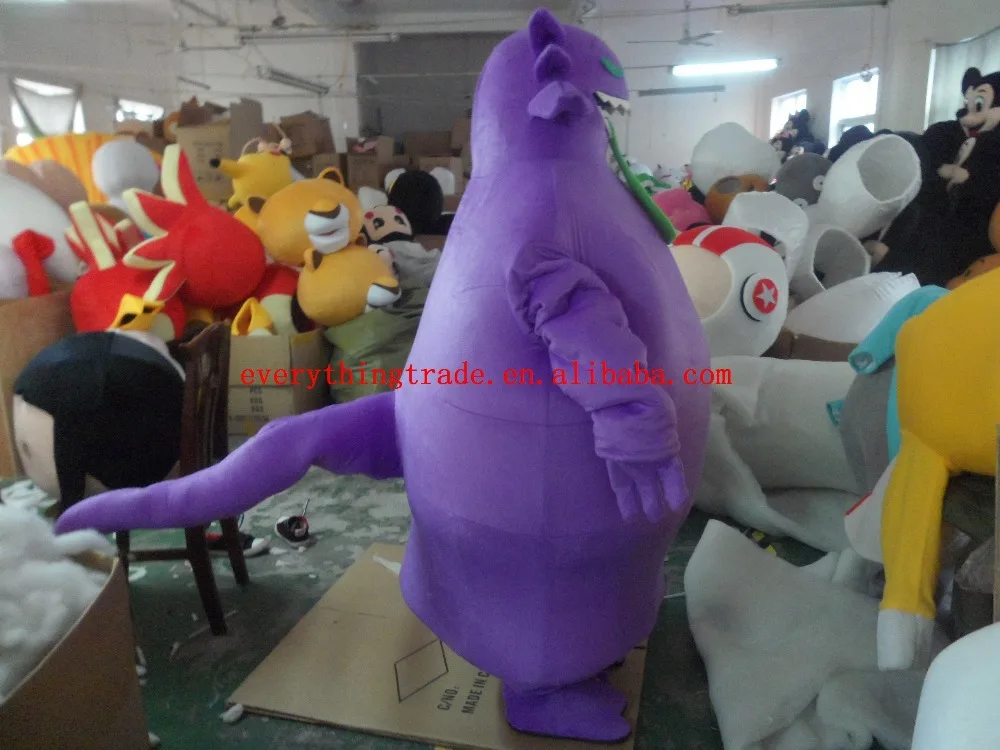 New arrival 2014 Cartoon Character Adult cute purple monster Mascot Costume fancy dress party costume | Тематическая одежда и