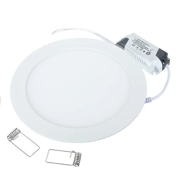 Фото 3W-25W Теплый белый/натуральный белый/холодный белый светодиодный потолочный светильник с встраиваемой решеткой/тонкая круглая панель + привод №1