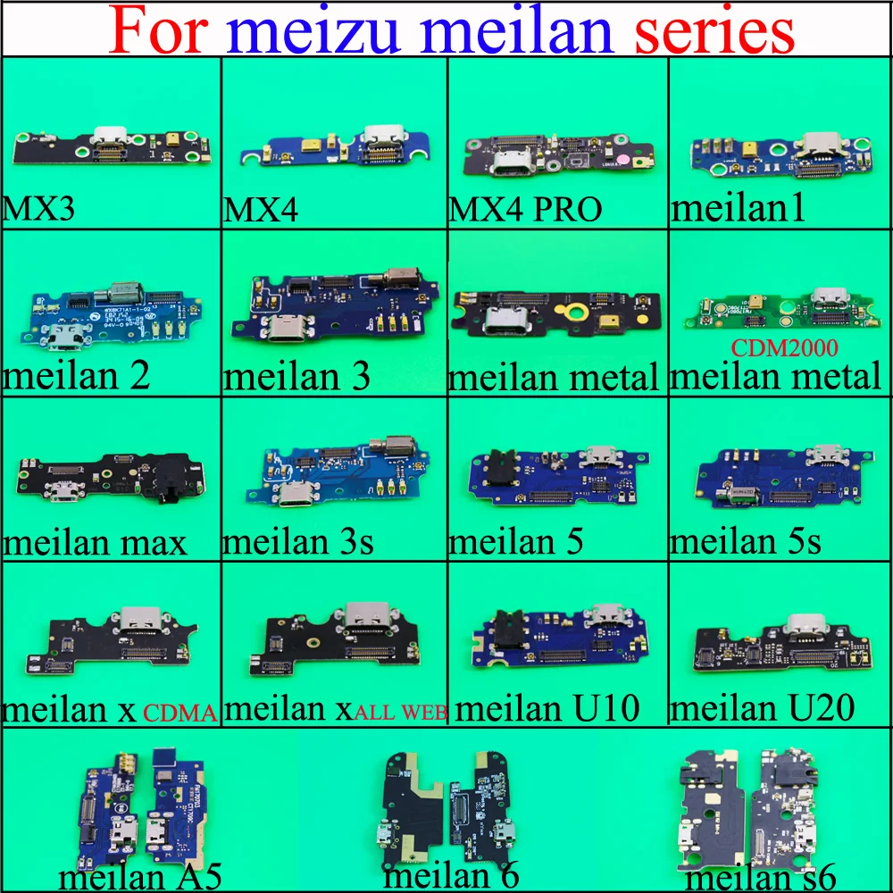 

USB Charging Port Dock Connector Charger Board Flex Cable Replacement Repair Parts for Meizu mx3 for meilan x 1 2 5 5s 6 s6 u10