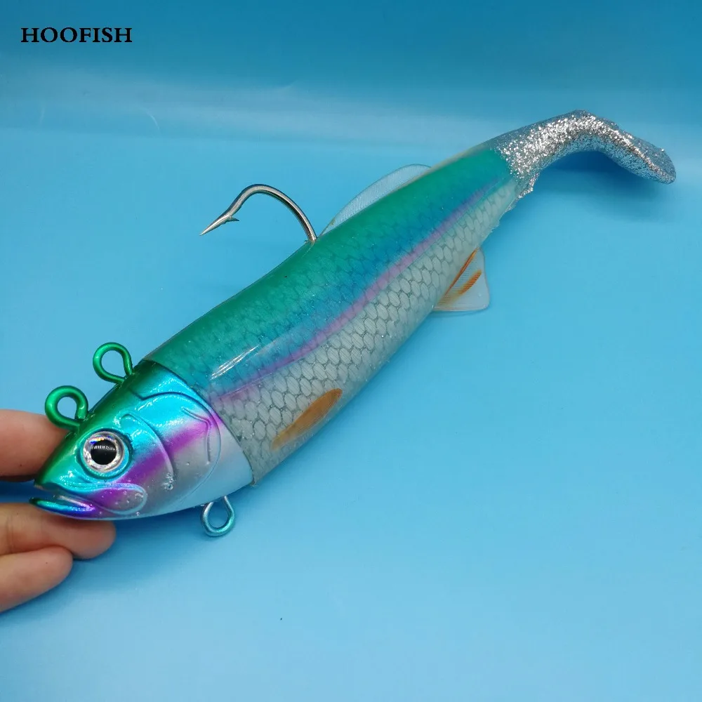 HOOFISH 1 шт./лот приманка со свинцовым для рыбалки мягкие блесны на удочку