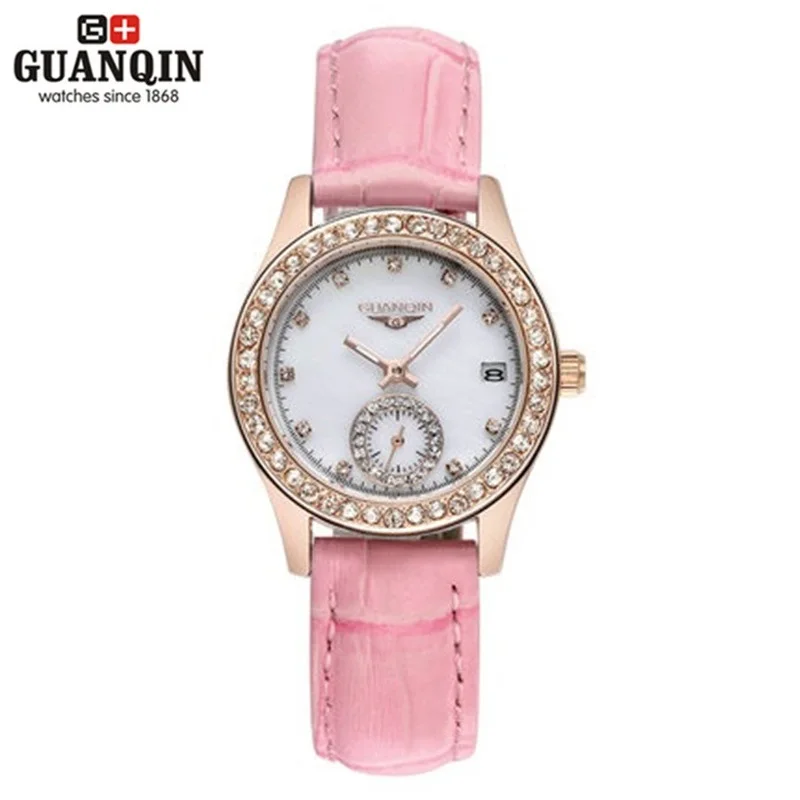 

Diamond Luminous GUANQIN Watch Woman Hardlex Quartz Watch Luxury Brand Watch Women 30m Waterproof Stainless Steel Sale Watches