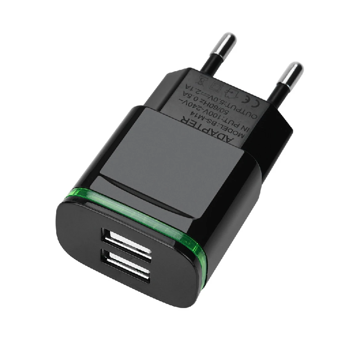 Штепсельная Вилка европейского стандарта с двумя usb интерфейсами быстрое