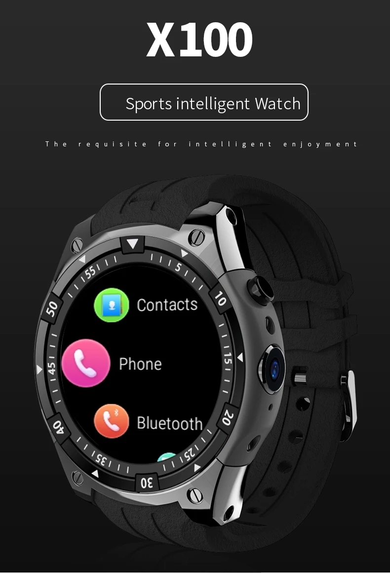 MTK6580 3G Internet Heart Rate Smart Watch with GPS WIFI SIM Card Call Camera Smartwatch for Video Play Game Best Gift | Электроника
