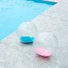 Пляжный шар Rooxin 40 см, надувные игрушки для бассейна, плавающая игрушка-кольцо для плавания, летние воздушные шары для вечеринки, волейбол с блестящими перьями