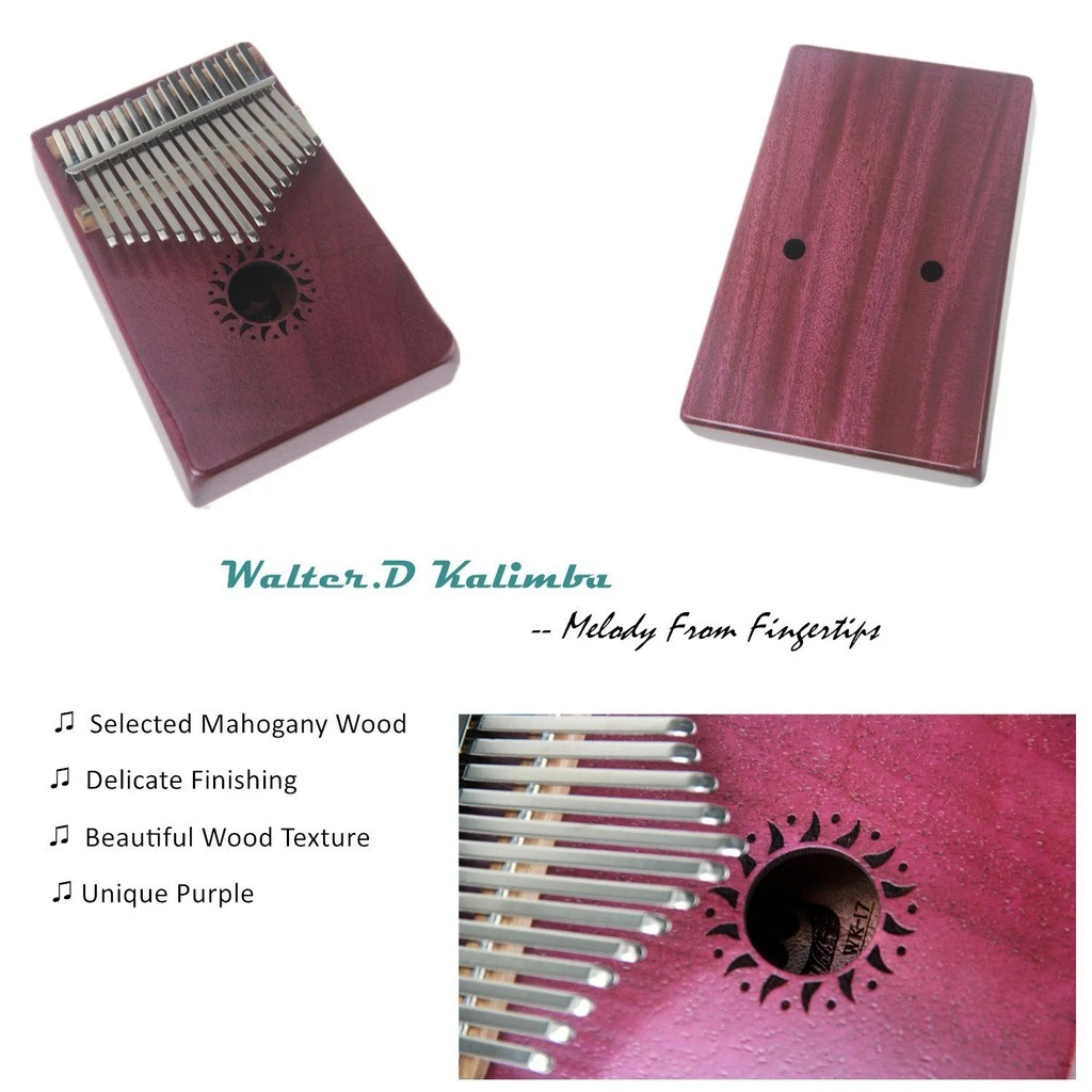Деревянный музыкальный инструмент 17 клавиш Kalimba Mbira Sanza | Спорт и развлечения