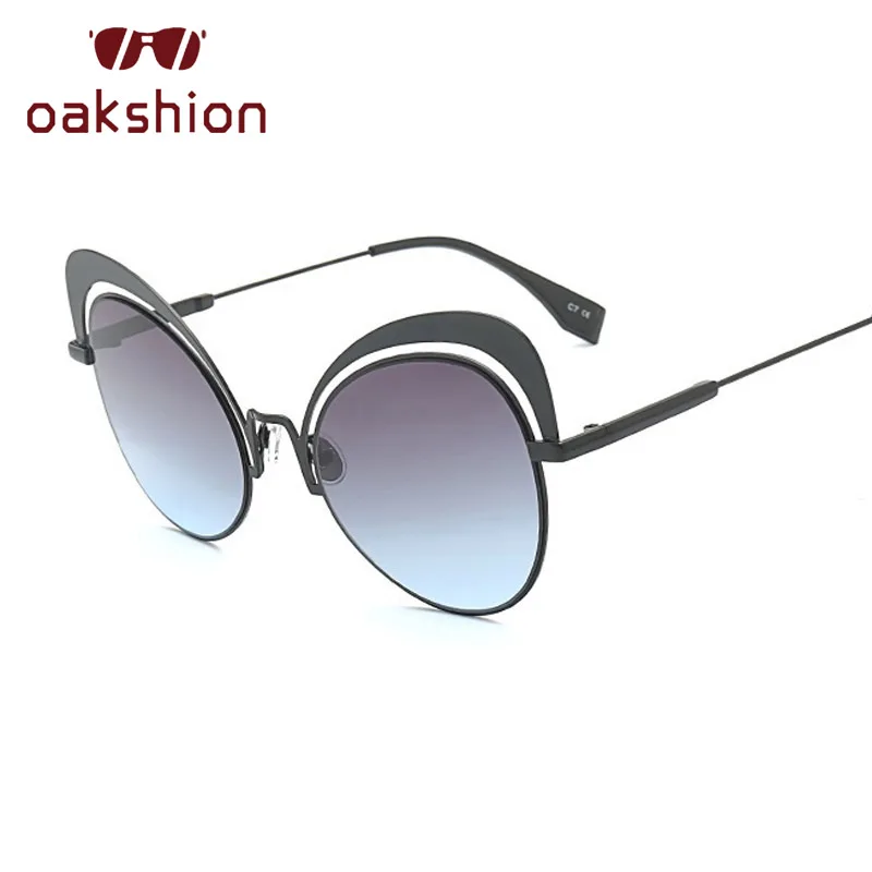 Oakshion Новая Мода Cat Eye Солнцезащитные очки для женщин Для Брендовая Дизайнерская