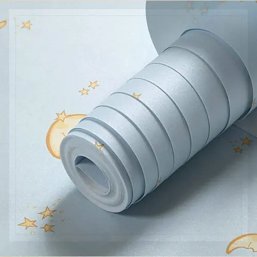 Сказочные луны и звезды нетканый бриф, экологический материал для обоев в детской теплой спальне.