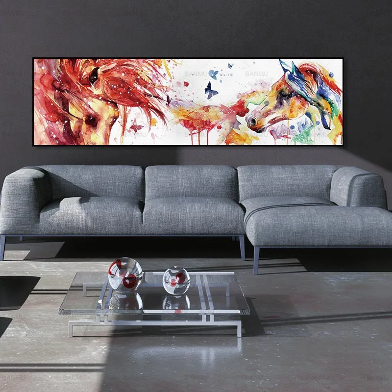 Wall Art холст абстрактная живопись животное линия плакат картина Художественная