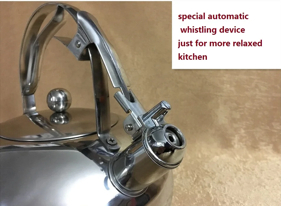 Inox ss #18/10 чайник спирант со свистком 3Л утолщение из нержавеющей стали бутылки с