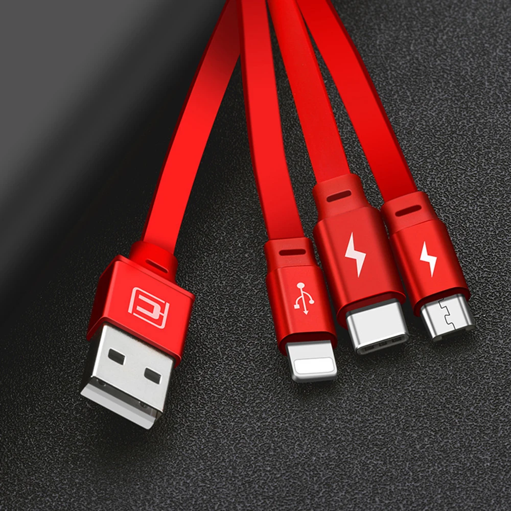 USB кабель для передачи данных для iPhone XS X 8 7 6 быстрая зарядка Зарядное устройство 3 в 1 микро USB кабель для Android USB Type C мобильные телефонные кабели для Samsung S9