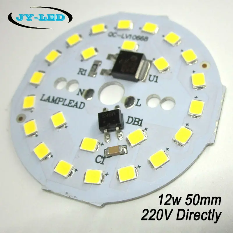 

SMD 2835 12W LED PCB High PF интегрированный IC драйвер, 50 мм диаметром Φ напрямую не требует драйвера