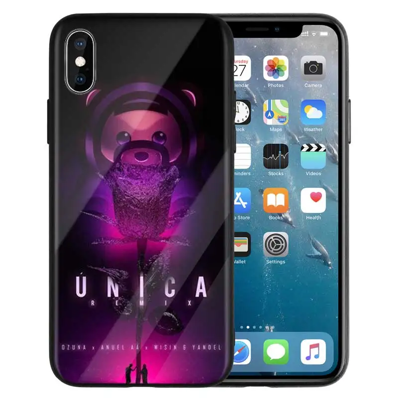 Винтажный чехол Anuel Aa Ozuna чехол для iPhone 7 для iPhone X 7 6 8 Plus, чехол из закаленного стекла для iPhone 11 11Pro XS MAX XR Shell