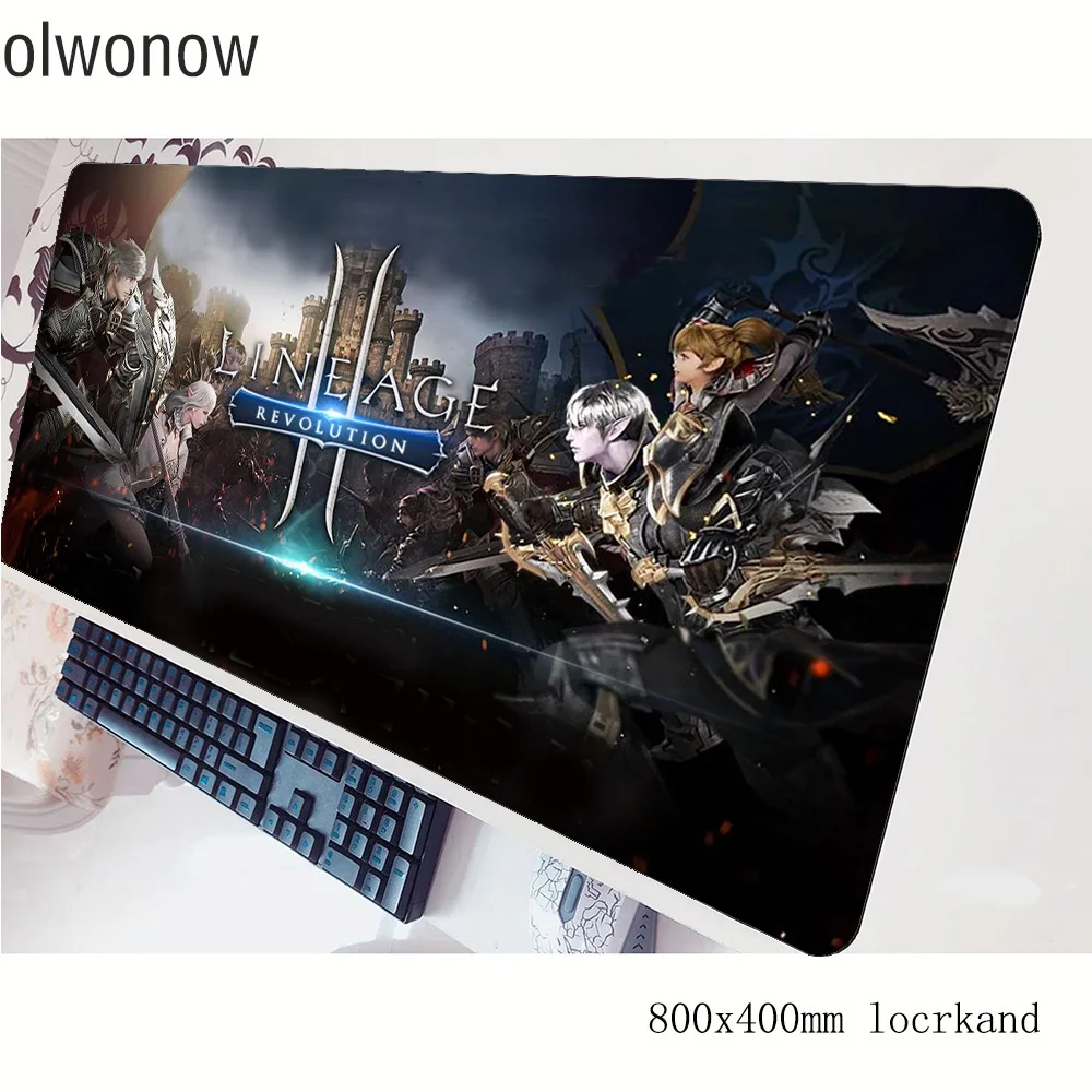 Lineage 2 коврик для мыши gamer 3d 800x400x3 мм игровой Большой HD блокнот с рисунком