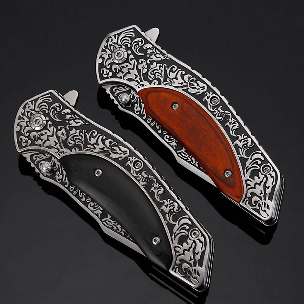 Лев волки D063 Кемпинг из нержавеющей стали Открытый складной нож охотничий Карманный выживания Тактические Ножи Инструмент