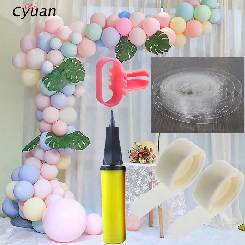 

Plastic Balloon Arch Clips Balloon Accessories Chain Tape Strips Clips Balloons Arch Garland Air Pump for Birthday Wedding Decor