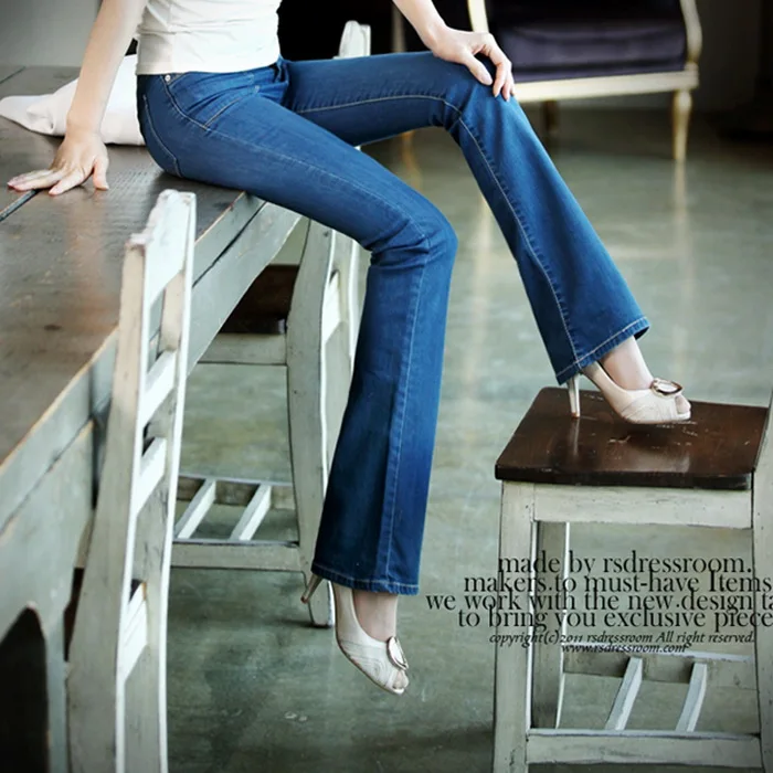 

New Women Flare Jeans Fashion Sexy Hip Slim Elastic Fit Denim Female High waist Stretchy Skinny Pants Bell Bottom Jeans Trousers