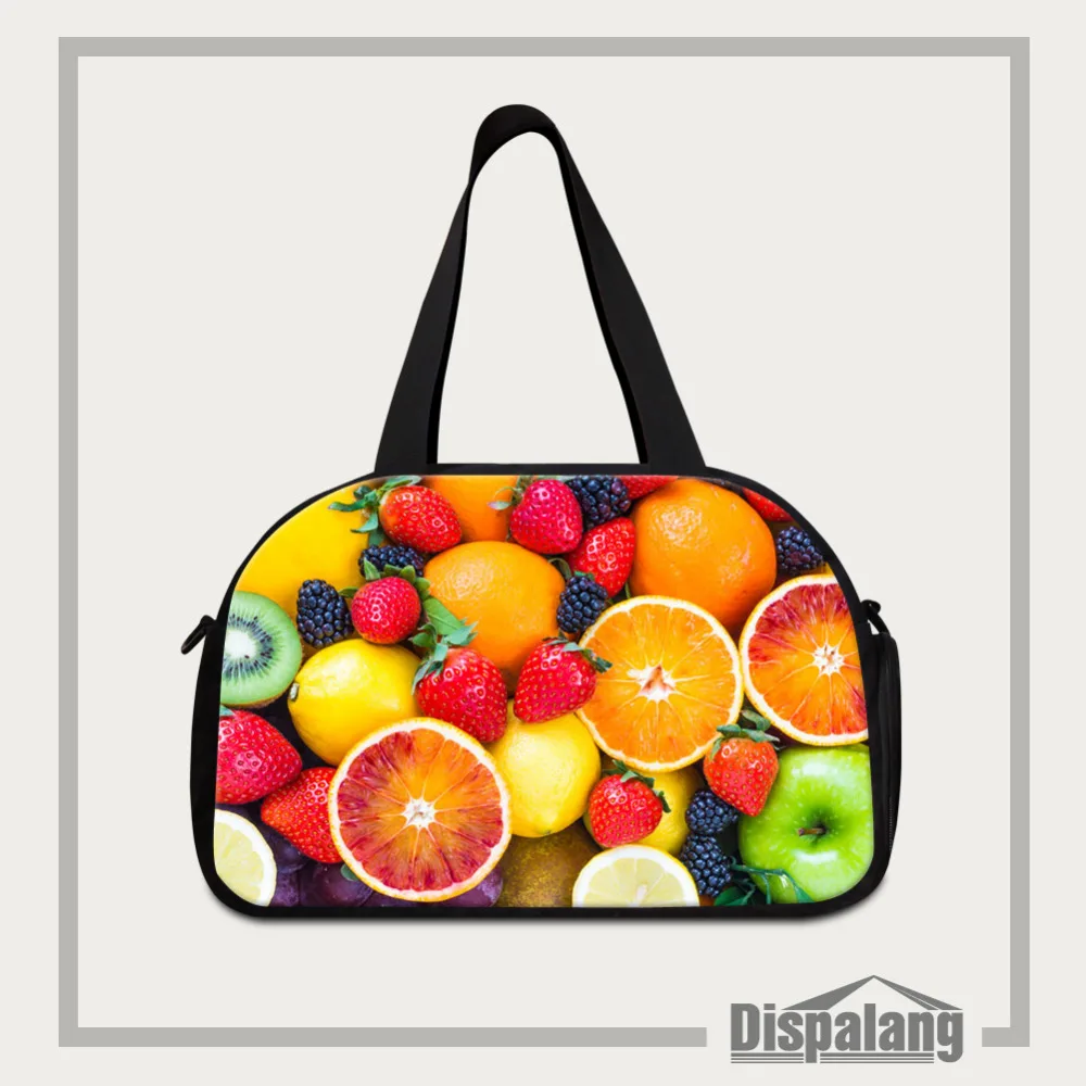 Dispalang большие дорожные сумки с принтом конфет фруктов женская сумка тоут для