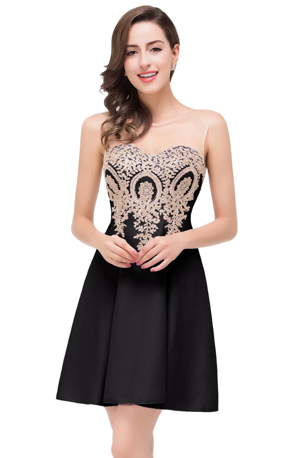 11 цветов вечернее платье горячая распродажа без рукавов Короткие вечерние