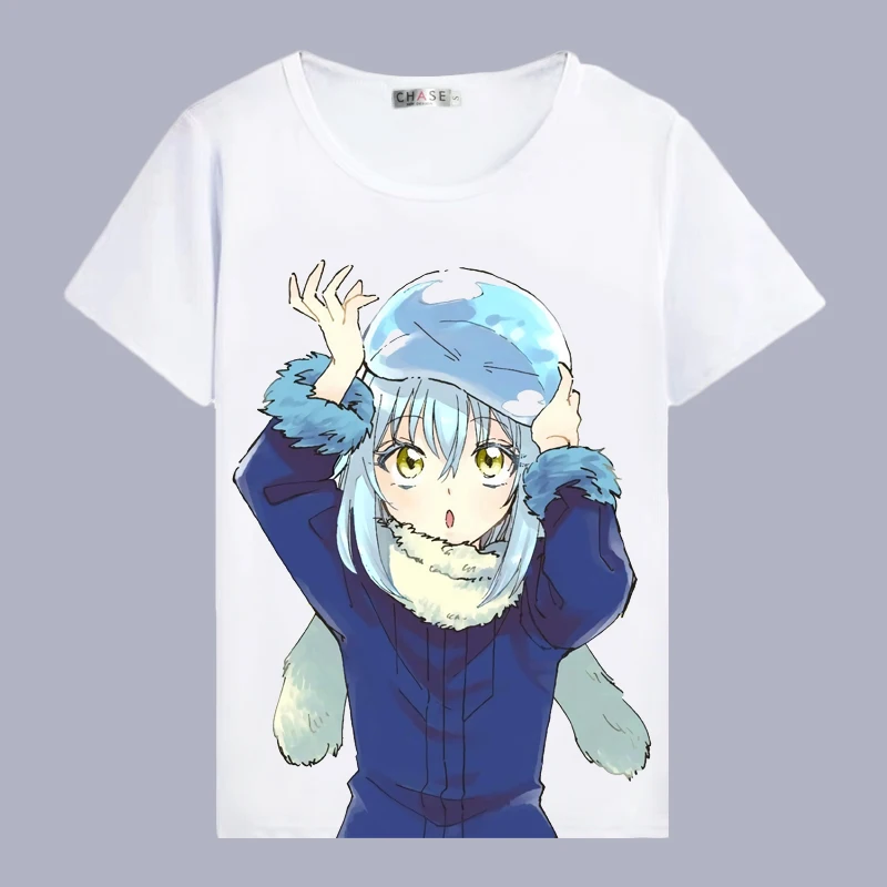 Футболка для косплея «That Time I Got Reincarnated as a Slime», летняя футболка в стиле аниме «Rimuru Tempest», Женская/Мужская футболка, костюм для косплея