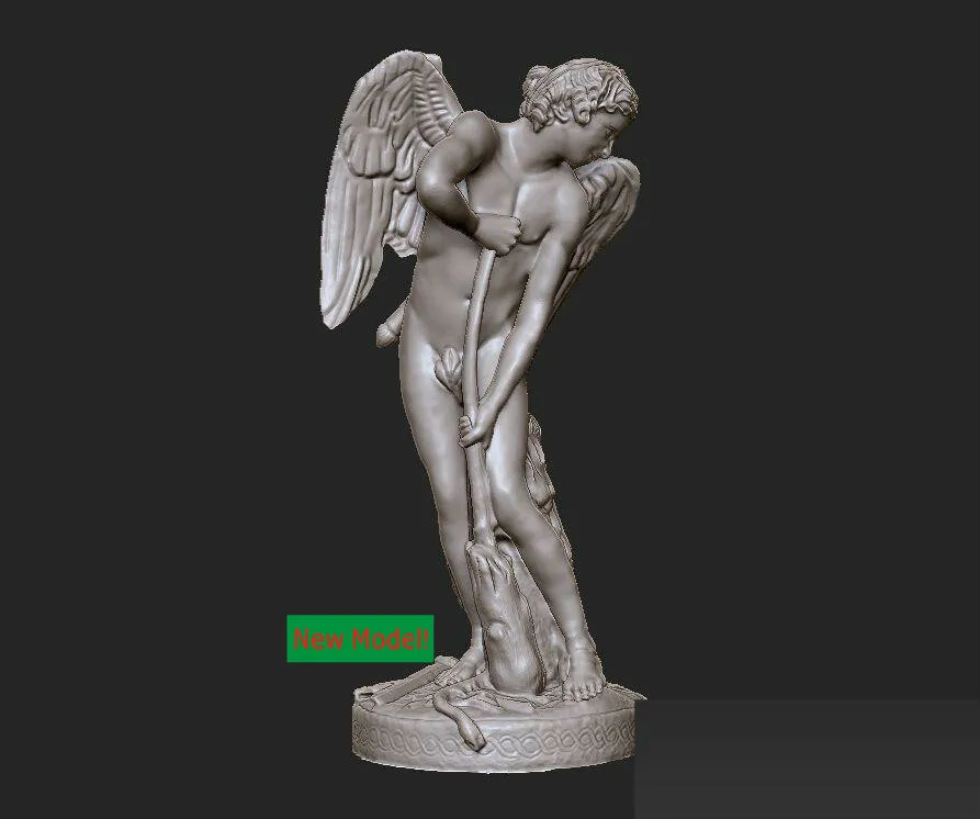 

3D модель stl формат, 3D твердая модель вращения скульптуры для cnc станок Cupid