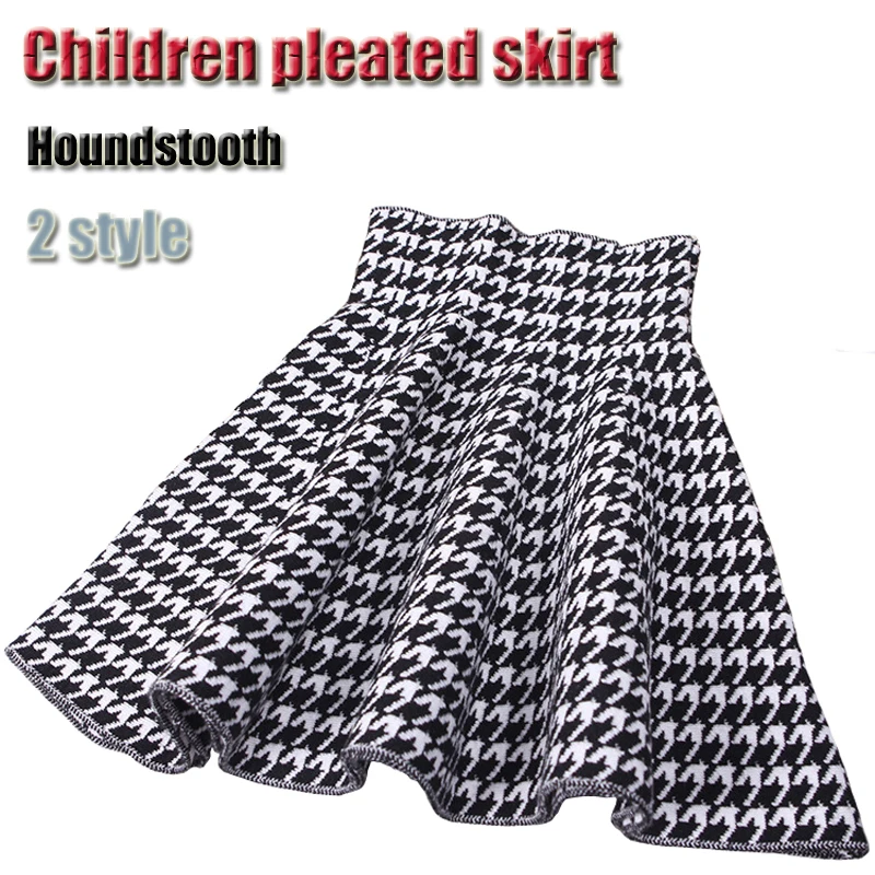 Жаккардовая вязаная юбка с рисунком гусиные лапки 2 цвета|skirt girl|tutu girlsgirls skirts |