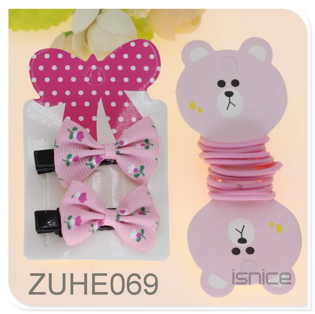isnice Girls 2 Hair Clips +10 Bands Popular Set hair accessories gum for accessoire cheveux tie elastic kids | Детская одежда и
