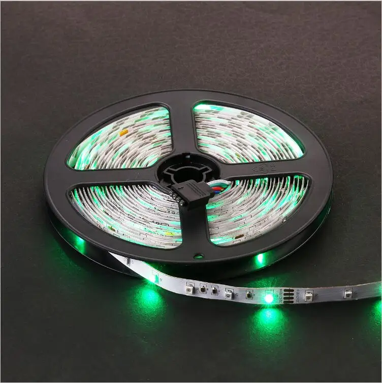 2017 Водонепроницаемая светодиодная лента RGB SMD3528 IP65 Fiexble light 60LED/M 5M DC 12V адаптер