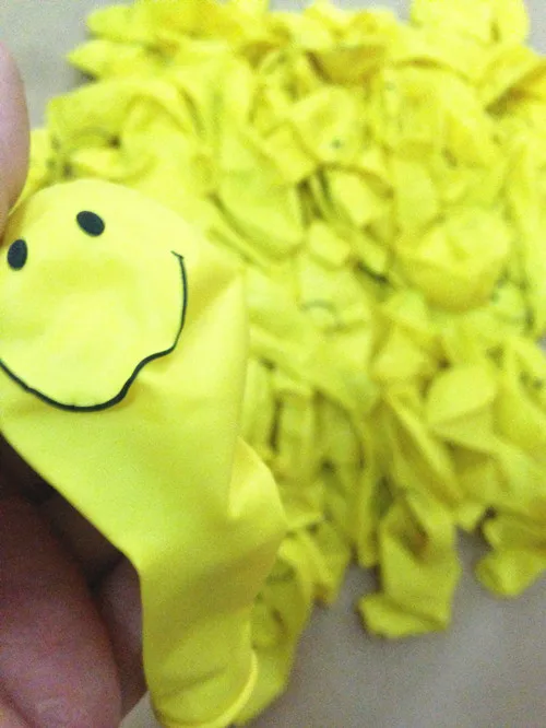 30 шт. латексные смайлики праздничные воздушные шары вечерние украшения желтые