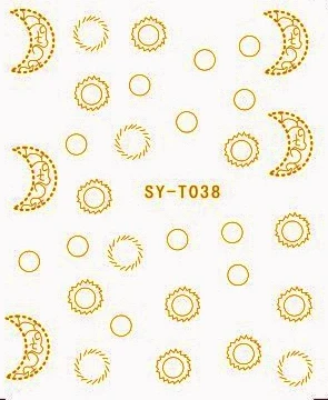 6 упаковок/лот Золотые/Серебряные наклейки на воду Металлические для ногтей