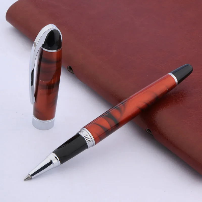 

BAOER Full Color red office writing silver Trim ROLLERball PEN
