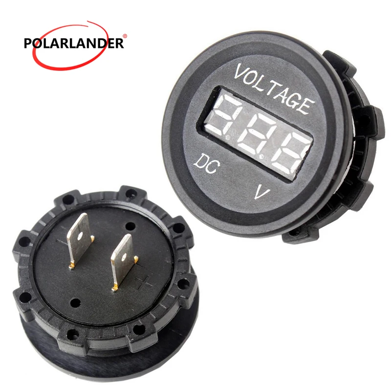 Цифровой автомобильный вольтметр Led дисплей в режиме реального времени 12-24 В