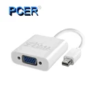 Переходник PCER Mini DisplayPort на VGA, конвертер Thunderbolt 2, DP кабель для MacBook Air 13 Surface Pro 4 Mini DP VGA конвертер