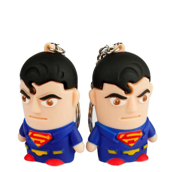 1 шт. ультра яркий светодиодный милый Мстители Супермен электронный брелок для