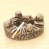 resin skull ashtray practical smoking accessories home decoration ash tray personality cigarette desk ashtray ornaments