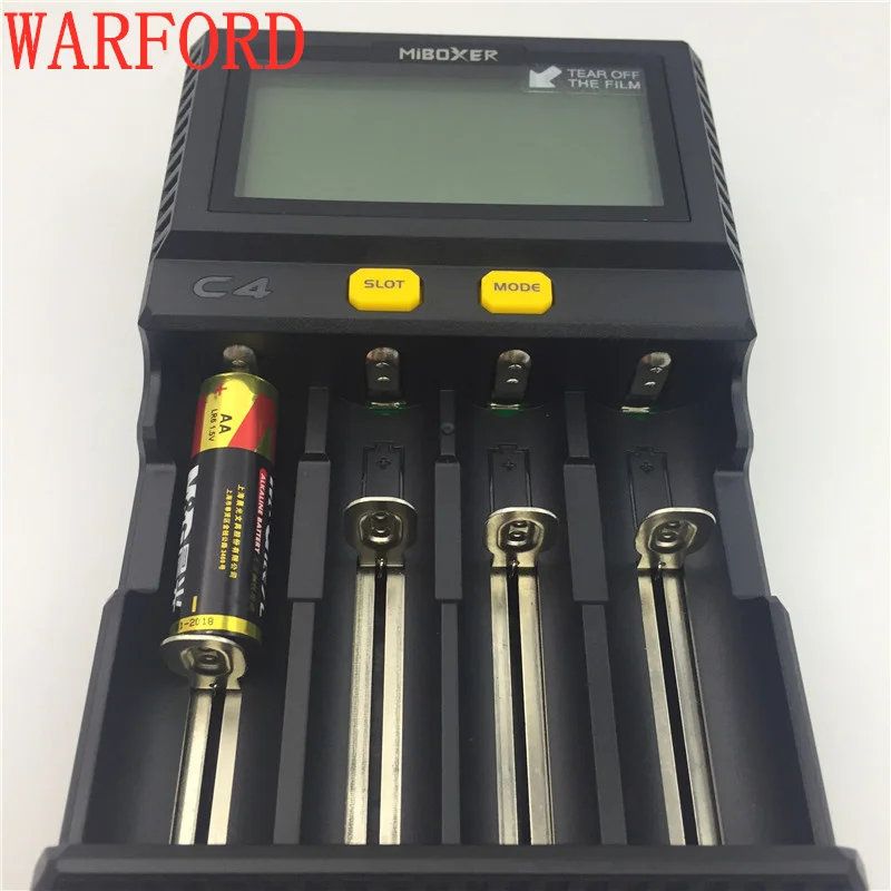 Miboxer C4 зарядное устройство для смартфонов 4 ЖК дисплей слоты 10340 10440 AA AAA 14500 18650 26650