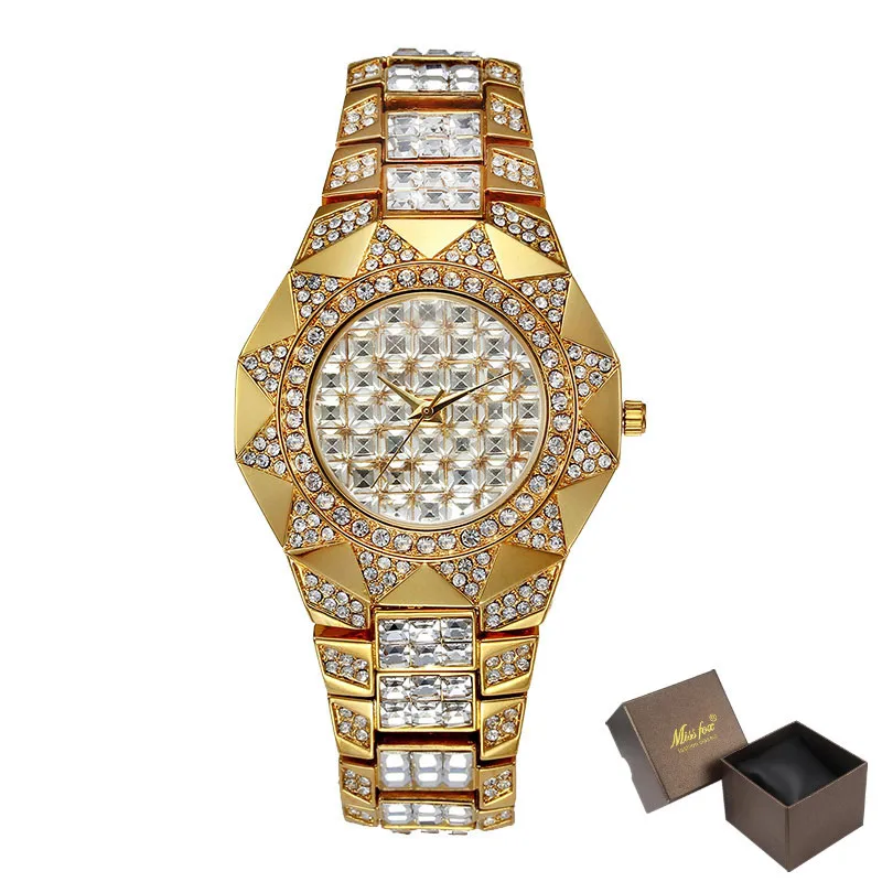 Солнцезащитные женские часы Лидирующий бренд Япония модные кварцевые Алмазные