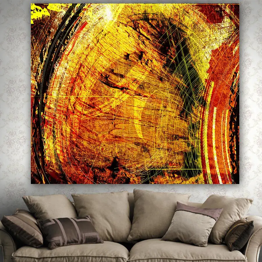 Высокое качество домашний декоративный гобелен с геометрическим принтом