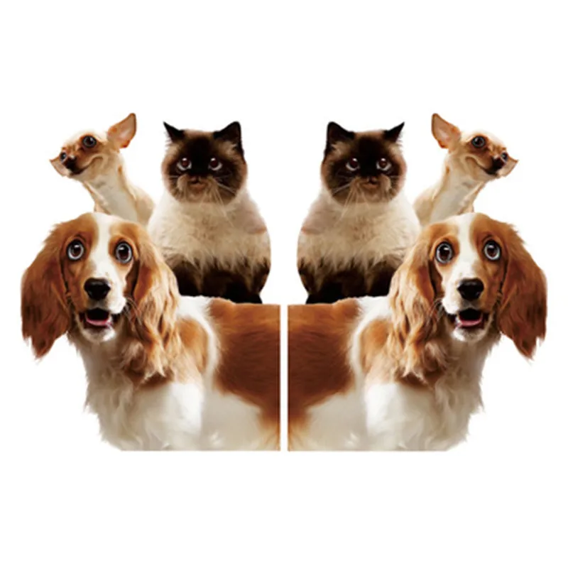 Funny Animal Pet Dog 3D Wall Stickers For Kids Baby Room Living Home Decor Vinyl Door Decal Refrigerator Wallpaper |