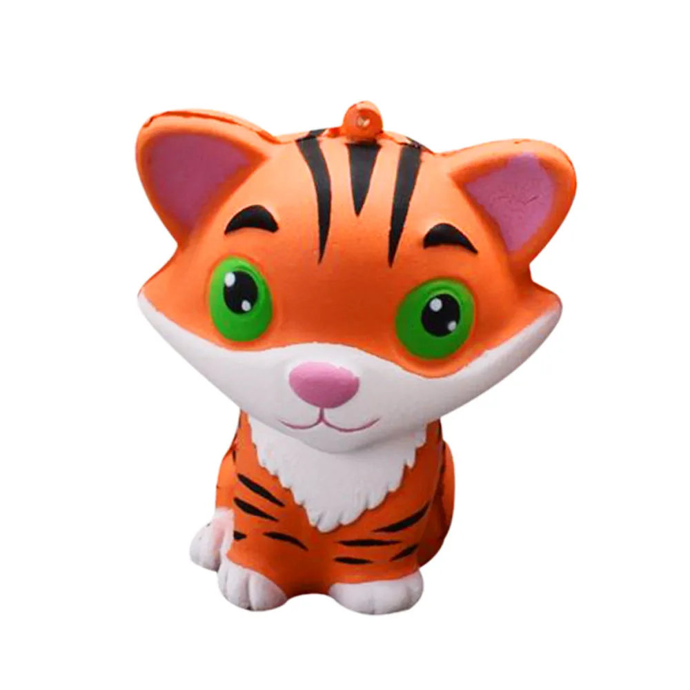 Мягкие и милые Squishies CuteTiger для сжимания медленно распрямляющаяся крем