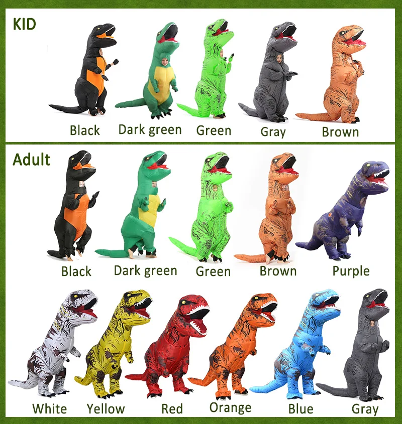 JYZCOS, T-REX, надувной костюм динозавра для взрослых, костюм на Хэллоуин, костюм с вентилятором, disfraces, комбинезон, нарядное платье, наряд, костюм