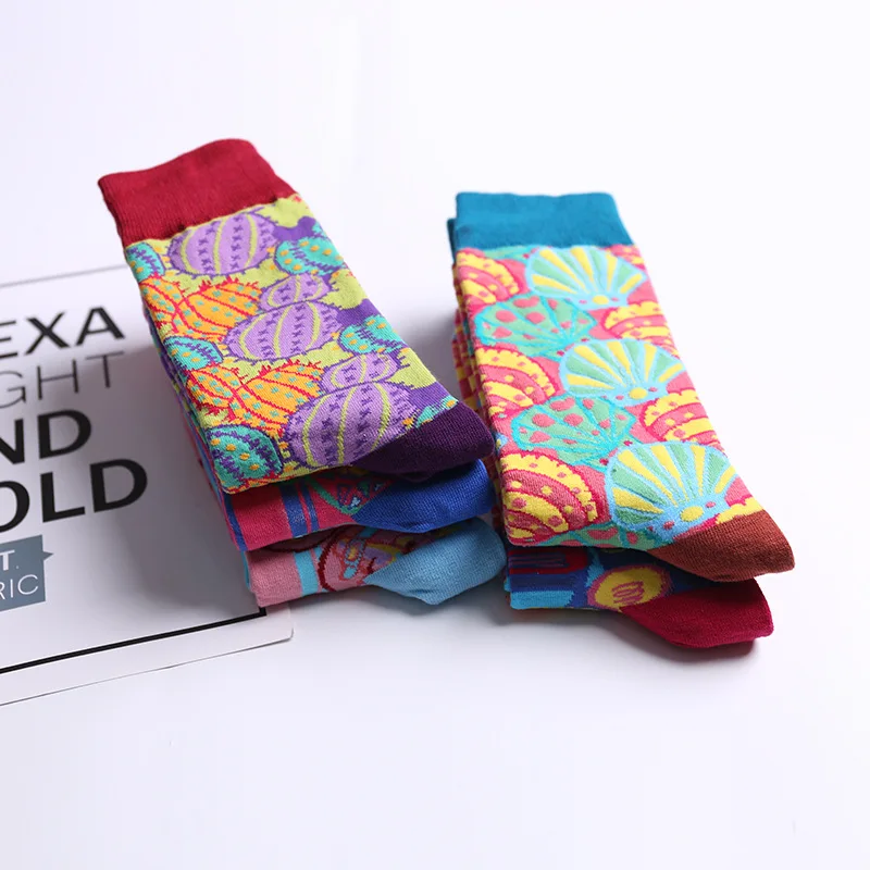 Новая Европа Соединенные Штаты прилив бренд Для женщин Happy Socks Цвет смешно пару